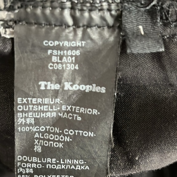 The Koople Jeans Ripped Black Cotton Denim Shorts - Size Small/Kooples Size 1 - Picture 6 of 10